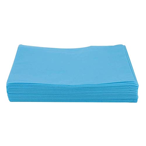 100 stks Wegwerp Bank Cover, Massage Tafel Wegwerp Covers, Massage Cover Vellen met Gat Beauty Bank Cover Cosmetische Bed Sheet Covers voor Schoonheidssalon, Massage, Tatoeage, Hotels (Blauw)