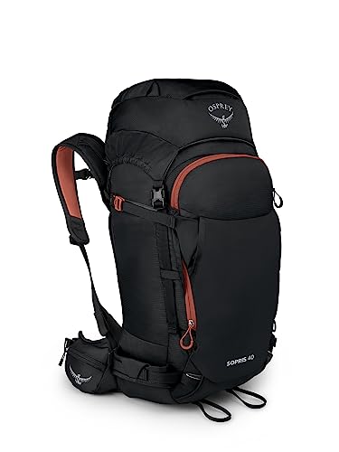 Osprey Mochila feminina Sopris 40L para esqui e snowboard, preta, Preto, One Size, Mochila de esqui e snowboard Sopris
