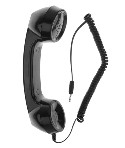 Image of Retro Handset for Mobile Phone, Telephone Receiver for Mobile with Classic Design, Ergonomic Solution for Long Calls, 3.5mm Jack Compatible
