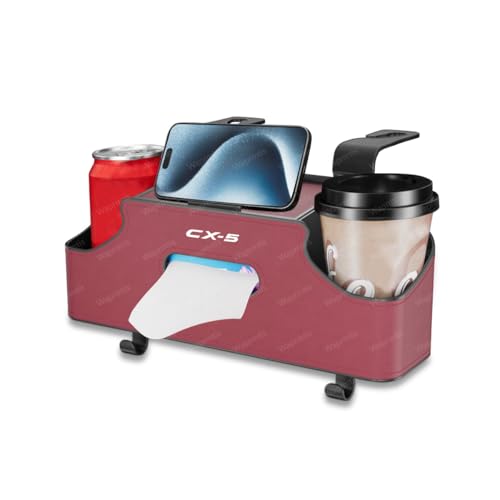 マツダ Mazda CX-5 車用シートバック 収納ボックス 多機能 大容量 後部座席用収納ポーチ Mazda CX-5 KF系(2016年〜現行) KFEP/KF5P/KF2P型 車ドリンクホルダー 後部座席 車用収納ボックス ティッシュケース カーシー