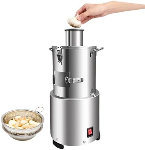 Automatic Whole Garlic Separator & Commercial Electric Peeler,Portable Machine for Dry Garlic Bulbs, High Peel Rate, Sturdy Design, for Restaurant, Hotel & Canteen Use