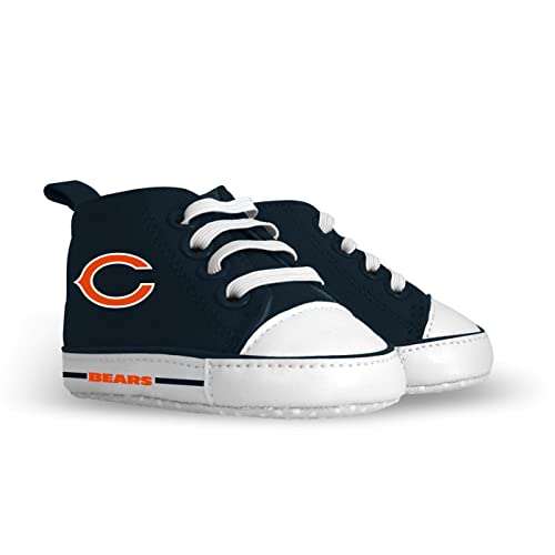 MasterPieces - NFL Baby Pre-Walkers Shoes, Officially Licensed Chicago Bears Football, High Top Sneakers, Soft Anti-Slip Soles, Boys and Girls, 0-6 Months Multicolor