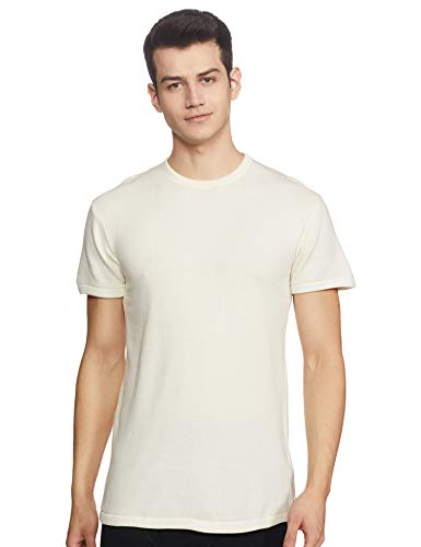 Image of Marks & Spencer Men's Thermal top Base Layer (T14 /7413W /CREAM /M / Cream M)