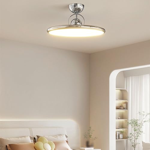 Plafonnier LED vintage à intensité variable rond de 50cm couleur crème chic