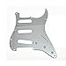 KAISH 11 Hole ST/Strat Style Pickguard SSS Pick Guard for Stratocaster/Strat Made in USA/Mexico Silver Mirror 1 Ply