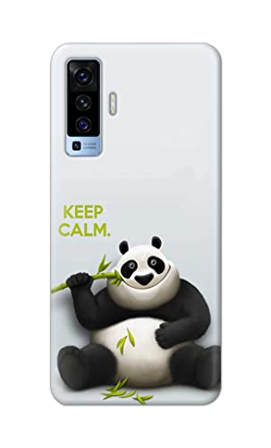 Image of PRINTFIDAA� Printed Hard Back Cover Case for Vivo X50 | Vivo X50 5G Back Cover (Cartoon Panda) -2808
