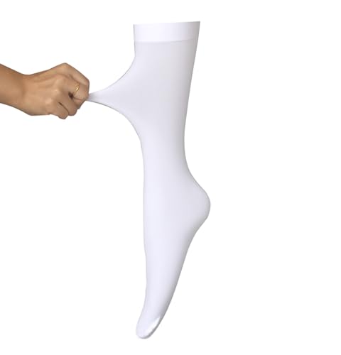 6 Pairs Women Opaque Stretchy Nylon Knee High Stockings Trouser Socks4