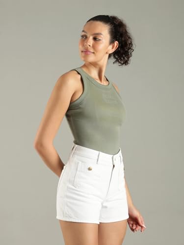 Image of Slim Fit Cotton Crew Neck Tank Top