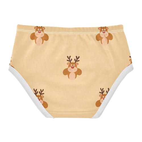 Soft Girls' Panties Comfort Underwear for Toddler Reindeer Pattern in Sizes 2T,3T, 4T, 5T, 6Y and 8Y2