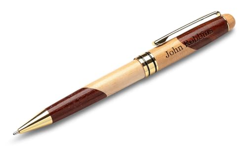 Executive Gift Shoppe | Personalized Custom Wood Pen Set with Maple and Rosewood Finish Box - Image 4