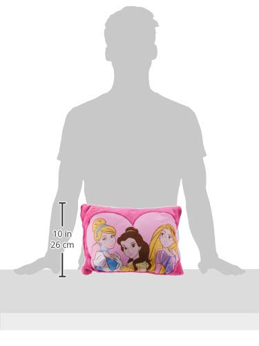 Disney Polyester Princess Decorative Toddler Pillow, Pink