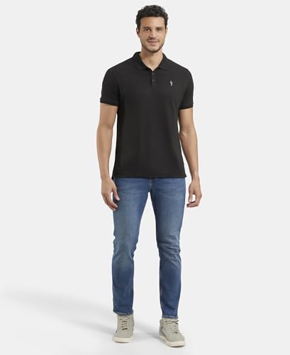 Image of Jockey 3912 Men Super Combed Cotton Rich Solid Half Sleeve Polo T-Shirt