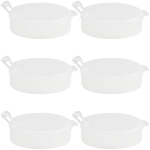 Providence Spillproof 6 Pack Spout Lids - Fits PSC 49, 53, 50, 55 Independence Mugs & Cups - Clear, Plastic, Dishwasher Safe, Made in USA