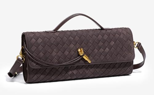 Image of Upbull Trendy Woven Evening Clutch Purses Women Underarm Shoulder Handbag Cute Satchels Crossbody Purse PU Leather Wallet
