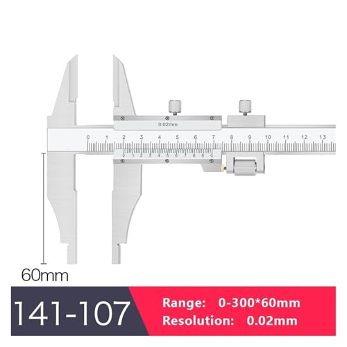 Calibrador Vernier mandíbula doble acero 0-300mm miniatura 2