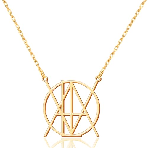 OFCCUSTOM Customized Logo Name Necklace,Personalized Monogram Pendant Unique Minimalist Design Name Necklace,Anniversary,Friend,Birthday Gift