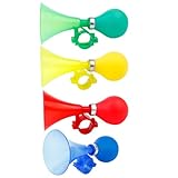 Ciieeo 4 Stück Fahrrad Luftdruckhupe Laute Fahrradhupe Praktische Fahrradlenkerhupe für Einfache Montage Zufällige Farbe Zufällige Farbe