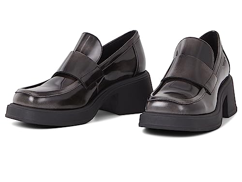Image of Vagabond Shoemakers Dorah Polish Leather Loafers for Women - Leather Construction - Square Toe