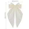 ATODEN Silky Satin Hair Bows Pink Beige 2Pcs Big H... #5