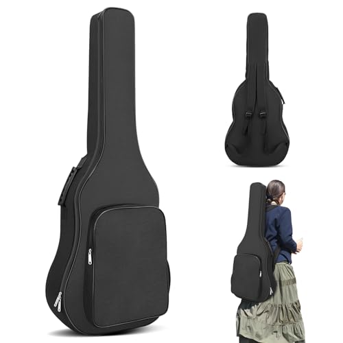 Latdya Capa Violão, Capa Bag Para Violão Case, Capa Para Violão Acolchoada Preta com Alça Dupla Água-Resistente e Resistente ao Desgaste