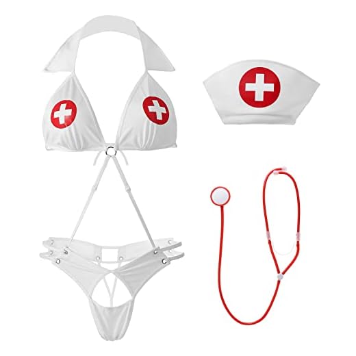 EDENIGHT Nurse Costumes for Women Naughty Nurse Lingerie Doctor Cosplay Outfit with Stethoscope