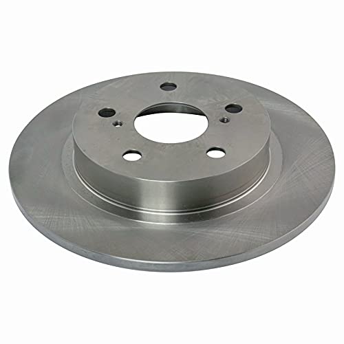 Image of TRQ Rear Brake Pad and Rotor Set Semi Metallic Solid Rotors