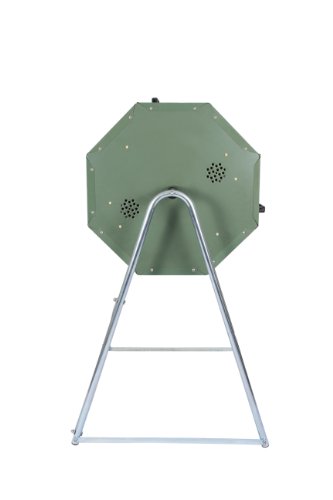 Jora Outdoor Compost Tumbler - Dual Chambers, Dual Doors & Galvanized Steel Construction - 33 Gallon Capacity - Rotating, Heat Generating, Insulated Compost Bin