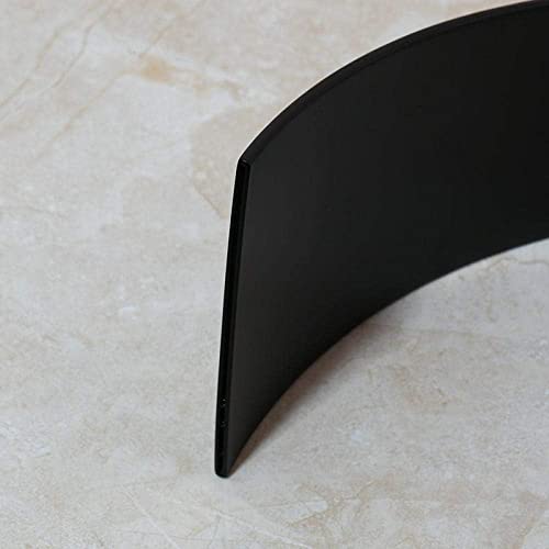 Robinet de baignoire bec cascade grand débit et douchette noire mono-commande