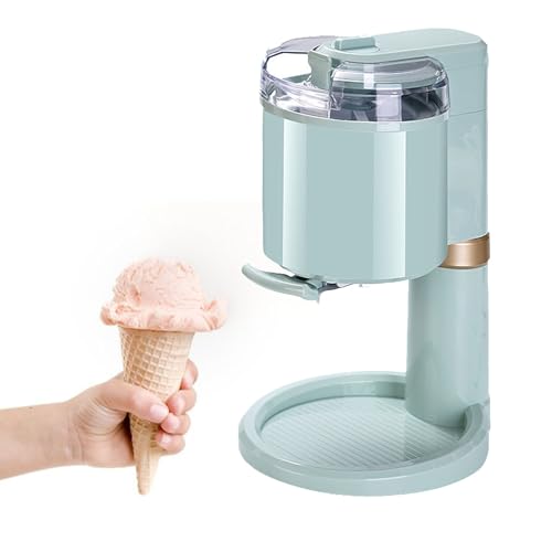 OzcNykt Macchina per Gelato Soft, Yogurt E Gelato alla Frutta, 1000 Ml, Automatica, Facile da Pulire, Congelatore Incorporato, Vaniglia, Cioccolato, Fragola, Menta, caffè