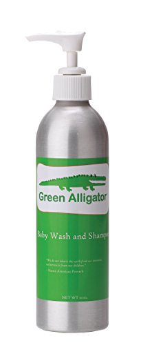 Celadon Road Green Alligator Baby Wash & Shampoo - No Sulfates or Paraben and Naturally Tear Free - The best non-toxic safe bath for kids and babies - 10oz - Made in USA