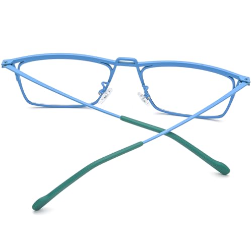 Image of FONEX Pure Titanium Glasses Frame Men Square Magnet Clip On Eyeglasses with Polarized Lens