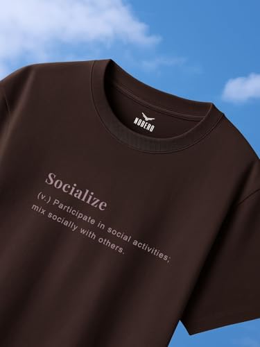 Image of Nobero Men's Oversized Graphic T-Shirt for Men | Soft Cotton | Drop Shoulder Relaxed Fit | Printed Casual Tshirt for Men