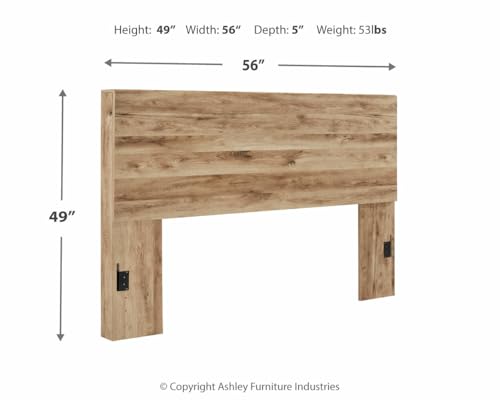 Image of Signature Design by Ashley Hyanna Full Panel Headboard, Golden Rustic