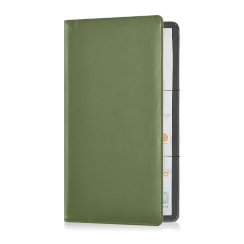 Organizador para documentos de cuero verde miniatura 7