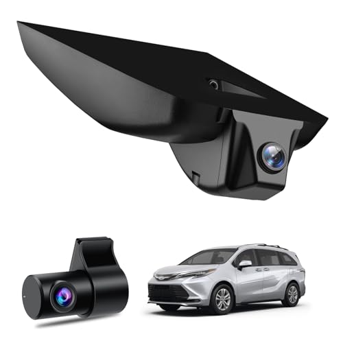 Leadfan 4K Dash Cam Front and Rear 1080P for Toyota Sienna Gen4 XL40 2021 2022 2023 2024 2025 2026 LE Limited XLE Platinum XSE etc.,OEM Look,Free 128GB Card,App & WiFi,Dash Camera with Loop Recording