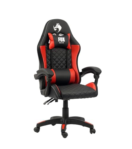 Cadeira Gamer Fox Vulpes, Com Ajuste, Reclinável, Com Almofadas, Até 110kg, Vermelho