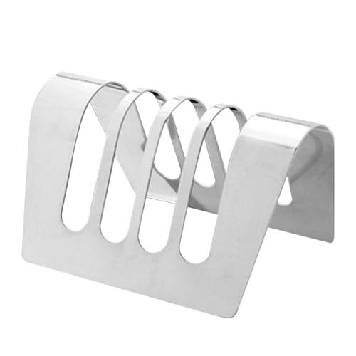 Estante para pan, compacto, elegante, portátil, moderno, de alto rendimiento, elegante, 4 o 6 ranuras, soporte rectangular de acero inoxidable, organizador antiadherente, freidora de aire elegante