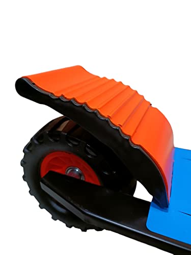 Image of Playon XLA - 200 Foldable Scooter for Kids, 2 Wheels Scooter with Side Stand, 4 Level Adjustable Handle, Tractor Finish Wheels with Brake, Kick Scooter for Kids 4-8 Years (Orange - Black)