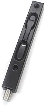 TOGU Stainless Steel Lever Action Flush Bolt in 6" 8" 10" 12" 18" 24",Concealed Security Flush Bolt Latch Slide Bolt Lock for Composite Doors,French Doors,Wood Doors,Double Doors,Matte Black-8"