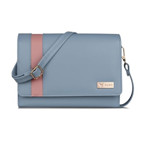 Image of ALSU Women's trendy Sling Bag | handbag | purse | crossbody bag| deattachable straps | adjustable straps |card slots side bag| phone pocket