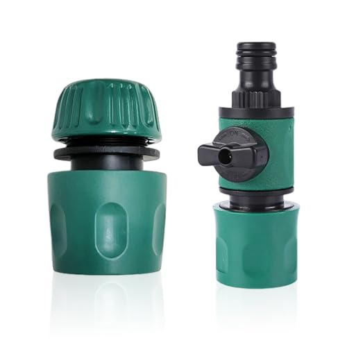 HDGSAFD 2 conectores de manguera, conector rápido para tubo de agua, conector de manguera hembra, accesorio para conexión de manguera, adecuado para lavado de coches, riego de jardín (verde)