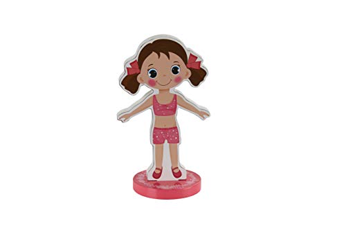 TOYSTER\'S Magnetic Wooden Dress-Up Dolls Toy | Pretend Play Set Includes: 1 Wood Doll with 30 Assorted Costume Dress Ideas | Not Your Average Paper Doll | Great Gift Idea for Little Girls 3+