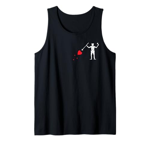 Blackbeard Pirate Flag - Original Edward Teach breastpocket Tank Top