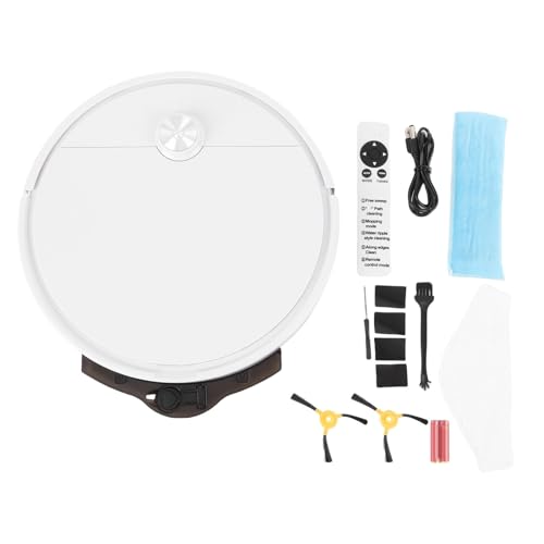 Fafeicy Robot Aspirapolvere e Lavapavimenti Combo 2800Pa Aspirazione Anti-Goccia Robot Aspirapolvere Intelligente con Telecomando 6 Modalità per Pavimenti Duri Tappeti di Animali