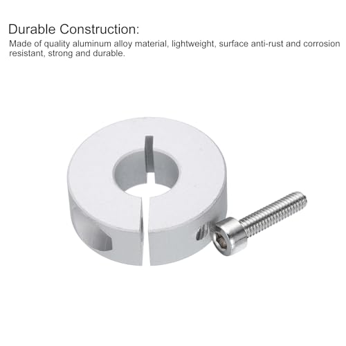 QUARKZMAN 10 Stück Einzelne Spaltklemme Wellenkragen 12mm Bohrung Ein-Stück-Klemmkragen, 30mm Außendurchmesser, 10mm Dicke, Aluminiumlegierung Set Schraubenspaltkragenklemme