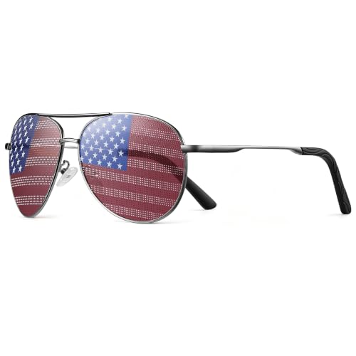 Image of Eiuizah Polarized Aviator Sunglasses for Men Women UV400 Driving Shades | Polarized Lenses Reduce Glare with UV Protection Lightweight Aviator Designed for Driving Fishing Outdoor Activities