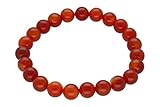  1001Kristall Karneol Kugel-Armband 8mm/19cm elastisch