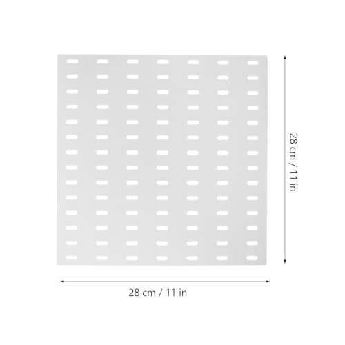 Tablero perforado blanco 28x28 cm sin taladro panel de plástico resistente 2
