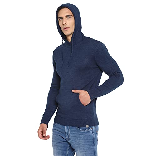 Image of Red Chief Men Acrylic Plain Hooded Sweater