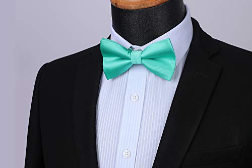 Image of HISDERN Bow Ties for Men Pretied Bowties Classic Formal Business Bow Tie Adjustable Tuxedo Bowtie for Wedding Party
